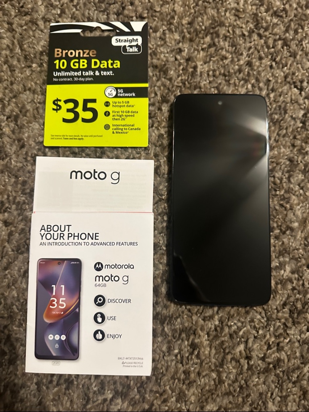 Motorola Moto G Smartphone - Black Front